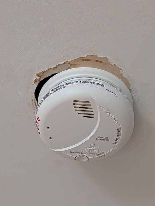 Ceiling patch, before